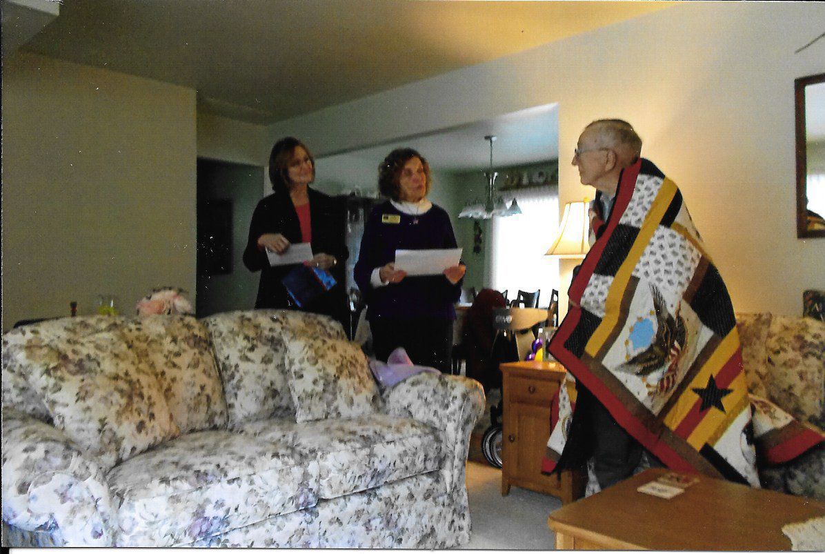 Lyle Lovell awarded Quilt of Valor